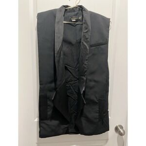 BALMAIN x H&M Wool Tuxedo Blazer Vest Waistcoat Black size 34 US 4